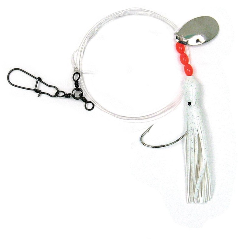 Sea Striker 365-WH Squid Skirt Rig, 3-Inch, White