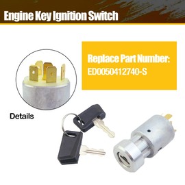 Engine Key Ignition Switch Fit for Kohler Diesel for Lombardini Engines Replaces ED0050412740-S