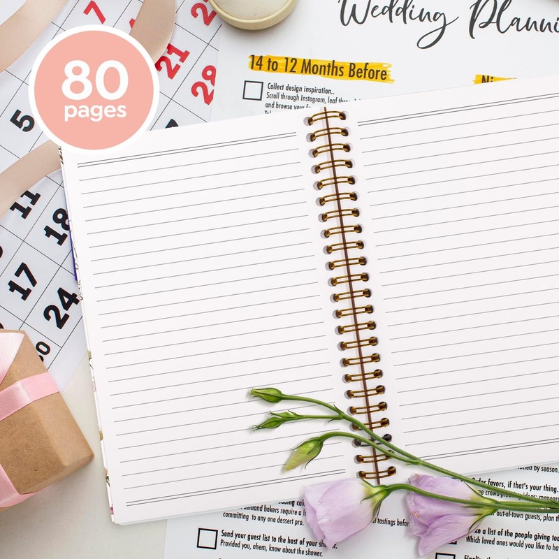 VONTP Floral Journal Notebooks, Wildflower Pretty College Ruled Notebooks for