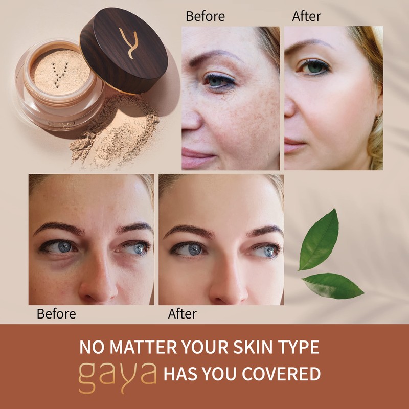 Mineral Foundation Make Up Powder - Vegan Professional Natural Full
