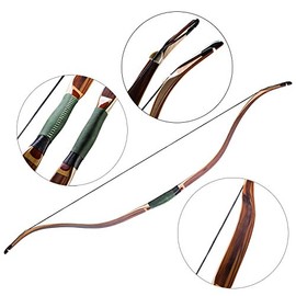 New AF Turkish Bow Short Bow 20-50lbs Handmade Laminated Traditional Recurve Bow (45lbs)