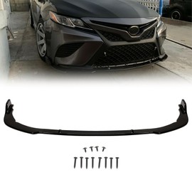 HECASA 3Pcs Front Bumper Lip Compatible with 2018-2023 Toyota Camry SE/XSE Under Chin Spoiler Splitter Bumper Valance Diffuser Protector Air Dams Body Kit Gloss Black