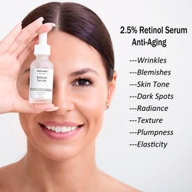 Retinol Serum, High Strength Anti-aging Serum with Hyaluronic Acid & Vitamin E, Face Serum, for Wrinkles, Pigmentation, Fine Lines & Sensitive Skin.1Oz