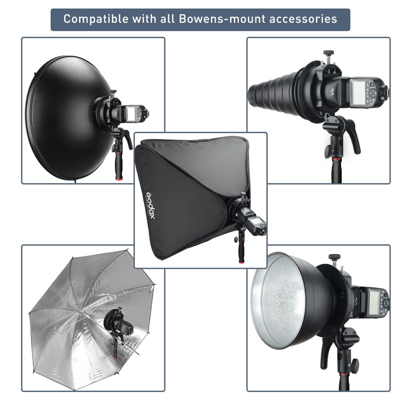 Godox S2 S-Type Speedlite Bracket Bowens Mount with 1/4 Screw