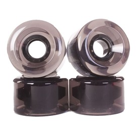 65mm 78a Gel Soft Cruising Skateboard Wheels (Clear Black)