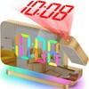 SZELAM Projection Alarm Clock,7.4" LED Mirror Digital Clocks Large Display,with