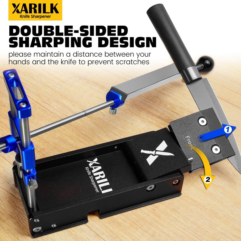 XARILK Foldable Portable Knife Sharpening System, Adjustable Knife Sharpener Kit