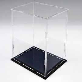 Collection Display Case with Black Base Display Stand Plexiglass Urn Plexiglass Transparent Plexiglass Box for Living Room Bedroom Office (12 x 9 x 16 cm)