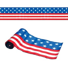 Satin Patriotic Table Runner (cut to length) Party Accessory (1 count) (1/Pkg)