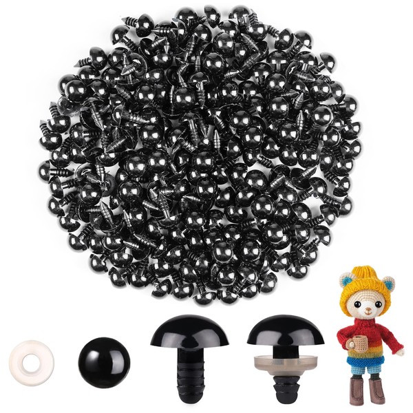 MUCUNNIA 200pcs 16mm Safety Eyes for Crochet Toys with Washers