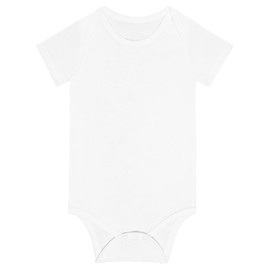 Gaiibbt Baby Rompers, Short Sleeve Bodysuits Summer Newborn Infant Boys Girls Clothes White 6-12 M