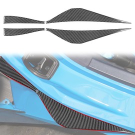 Fancemot Real Carbon Fiber Side Door Armrest Panel Trim Compatible with Corvette C8 2020-2026, Interior Decor Sticker Accessories