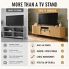 69-Inch Wood TV Stand with Power Outlet and Hidden Storage