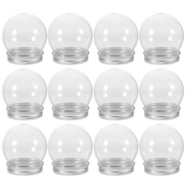 MAGICLULU Pack of 12 Small Ball Candy Bottles Snow Globes Plastic for Crafts for Children Winter Snow Globe Snow Globe Sets Holiday It Pet Plastic Miss Christmas Pendant