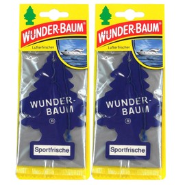 Wunderbaum 2 x Sport Fresh Original Air Freshener Air Freshener Fragrance Tree Vehicle Fragrance Pack of 1
