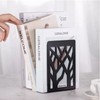 2 Pairs Tree Design Book End Iron Retro Black Decorative