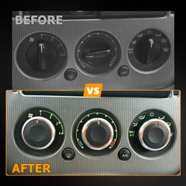 TOPINSTALL Stylish A/C Switch Knobs Compatible with 2002-2010 Ford Explorer Accessories, Air Conditioning Heater Blower Fan Climate Control Switch Replacement Set Upgrade Interior-3PCS