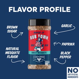 Fire & Smoke Society Mayor of Rub Town BBQ Rub | BBQ Seasoning for Smoking and Grilling Meat | Pulled Pork Ribs, Rib Rub, Dry Rubs and Spices | XL 12.5 oz