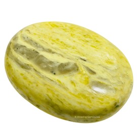 Amazing Gemstone Serpentine Crystals and Healing Stones - Large Palm Stone Crystals Piedra - Crystal for Good Luck, Balanced Positive Energy, Meditation - Unique Stocking Stuffers and Gifts for Women