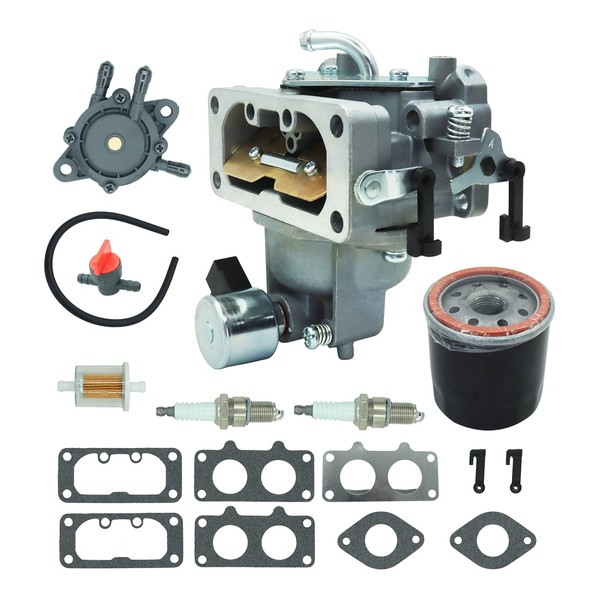Carburetor for Kawasaki FH641V FH661V FH721V FX850V FH601V FX801V with 49065-0724 Oil Filter/Fuel pump, 22 HP Engine Carb replace 15004-1010,15004-7024, 15004-0757, 15004-1005