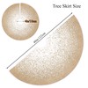 N&T NIETING Burlap Christmas Tree Skirt, 48 Inches Glitter Tree