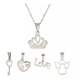 Patry Collar Corona Joyería Dije Intercambiable Dama Mujer Regalo