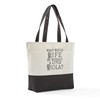CafePress Viola Music Quote Canvas Tote Top Zipper Closure