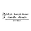 Vancetyno Grateful Thankful Blessed Vinyl Wall Decal Inspirational Quote Wall