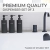 Stylish Shampoo and Conditioner Dispenser Set of 3 - Modern