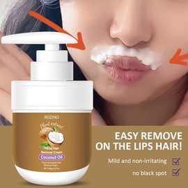 ROZINO Exfoliating Facial Hair Removal Cream for Women - Smooth Skin Solution with Collagen for Sensitive Skinc,100g 3.527oz hair  removal  creams:_300g 3 bottles 【save more】