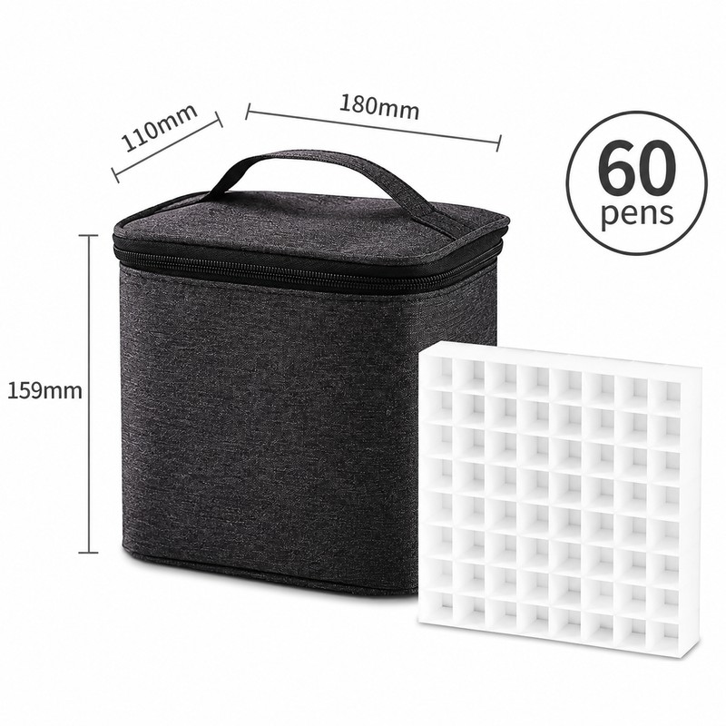 Marker Pen Case for Art Supplies – Large Capacity Zipper