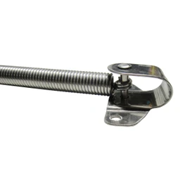 SeaLux Marine 10-1/4" x 9/16" Hatch Support Spring Holder Stainless Steel Includes Fork and U-Bolt Support Plate (Large) for Lid, Door, Cover, Cabinet, Window.
