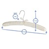Harbour Housewares Padded Satin Clothes Hangers - White - Pack
