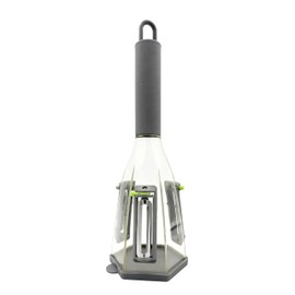 Jokari Catch-All™ Peeler - 3-Blade Vegetable Peeler with Peel Catcher, Straight Edge, Julienne, Serrated Blades, Non-Slip Grip, Dishwasher Safe for Fruits & Vegetables