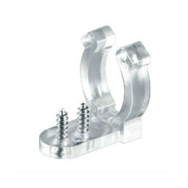 AKOAK LED Rope Light Clips Holder 50 Pieces PVC Clips with 100 Piecs Screws for LED Light Wall Mount and Bar Mount