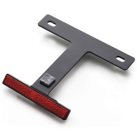 Daytona 63252 Motorcycle Reflector, 45° Angle, Aluminum, Slim Reflector, Black