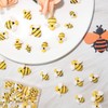 HADDIY Tiny Craft Bees,50 Pcs Small Plastic Resin Bumble Bee