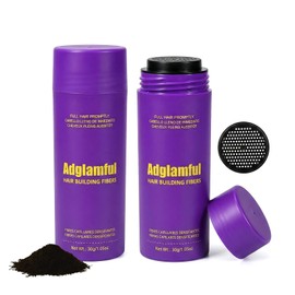 Adglamful 2Pcs Hair Building Fibers – Natural-Looking Hair Thickening Powder for Instant Fuller Appearance, Long-Lasting, Lightweight & Easy to Apply, 30g x 2 – Dark Brown