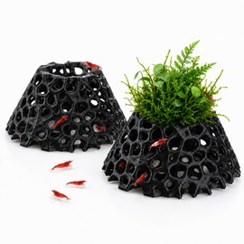 Shrimp Cave 2-Pack, Volcano-Style Shrimp Hides