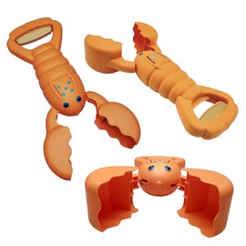 alldoro 63172 - Sand Snapper Ecofriendly - One Handed Crab Design Plastic Wheat Straw Excavator - 1 x Orange, 34 cm Long