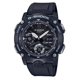 Casio GA-2000 Series G-Shock Carbon Core Guard Structure Wristwatch, Black, Watch shock resistant construction, carbon core guard