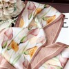 WELROG Long Rectangular Silk Scarf 150 x 16 cm -