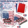 Trandraft 24 Pcs 4th of July Gift Bags with Handle