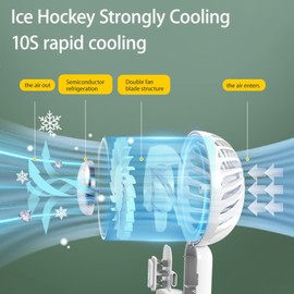 flintronic Mini Ventilator Handventilator Leise, Ventilator Klein mit kühlung, USB akku ventilator stark, Tragbarer Taschenventilator Fan Lüfter für Büro, Zuhause, Sport, Camping, Reisen -Weiß