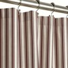 WOUVMA Brown Striped Shower Curtain Neutral