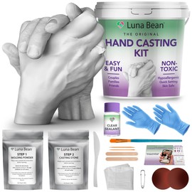 Luna Bean Hand Casting Kit – The Original Hand Mold Kit for Couples – Birthday Gifts, Bridal Shower, Wedding, Engagement Gifts for Her Him Anniversary for Men Women Wife Husband Boyfriend Girlfriend