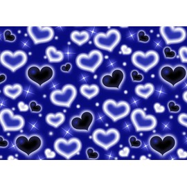 LYCGS 7X5FT Blue Heart Early 2000s Backdrop Blue Heart Old School 90s Valentine's Day Birthday Party Backdrop Graduation Celebration Photo Backdrop Women Men Happy Birthday Background X-89