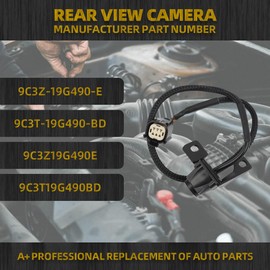 Dasbecan Backup Camera Compatible with Ford F250 F350 F450 F550 Super Duty Pickup 2008-2012 Reverse Parking Asisst OE Replaces 9C3Z-19G490-E 9C3T-19G490-BD 9C3Z19G490E 9C3T19G490BD