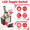 3 PCS LED Lighted Rocker Toggle Switch, 12V SPST 3