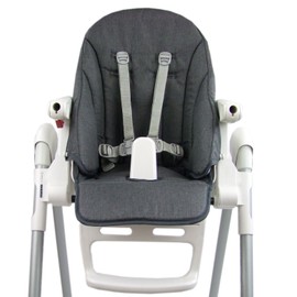 Bambiniwelt Replacement Seat Cushion Cover Compatible with Peg Perego Zero3 and Siesta Mottled (Dark Grey Mottled)